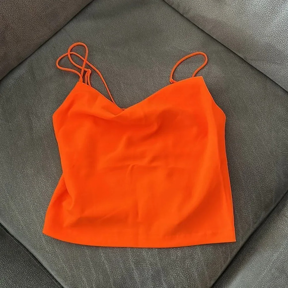 ZARA | Orange | MULTIPOSITION STRAP TANK TOP - Picture 15 of 15
